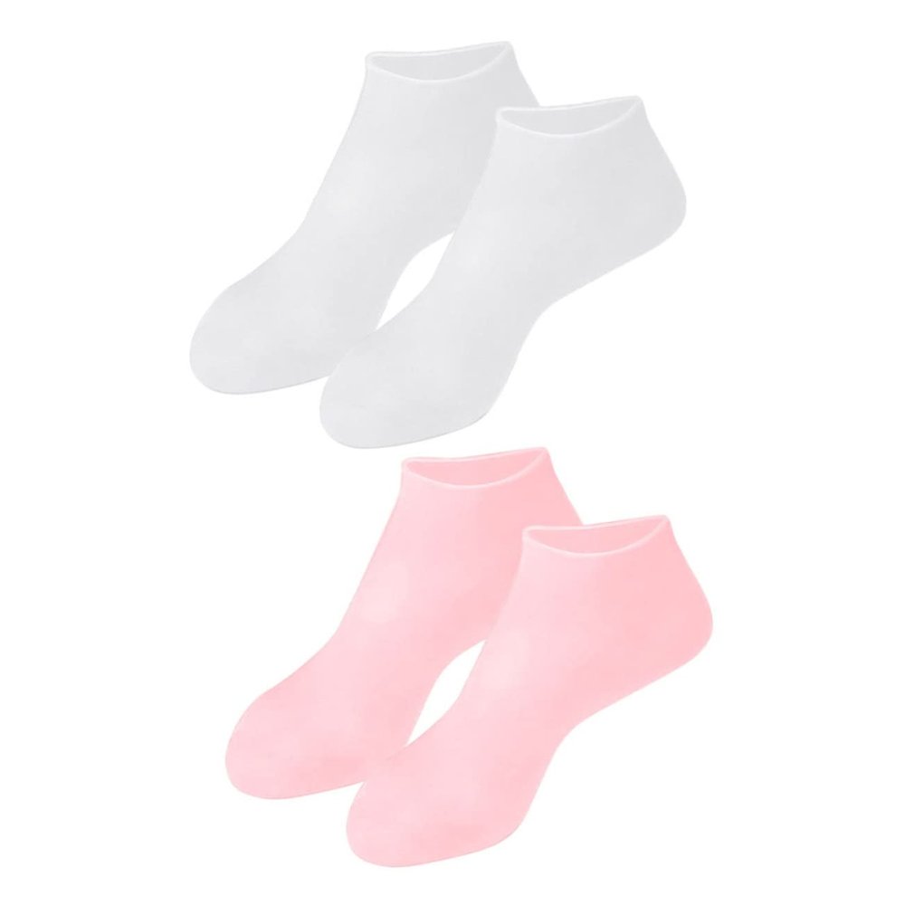 2Pairs Moisturizing Socks for Cracked Feet Sebs Socks for Dry Skin Gentle Exfoliating Foot