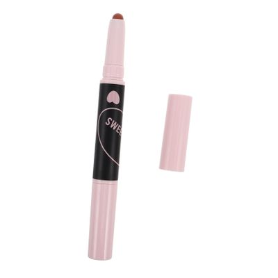 Ipetboom Lip Liner Lipstick Pen Dual-ended Makeup Tool Women Makeup Matte Finish Tinted Lip Balm Smudge Long Wear Versatile