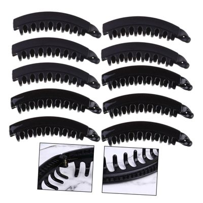 12Pcs Large Fishtail Banana Hair Clips with Teeth Durable Spring Hair Holders for Thick Thin Hair for Work Home and Parties