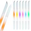6 Pcs Glass Cuticle Pusher Dual-Ended Manicure Stick Transparent Nail Cuticle Pusher Trimmer Remover Tool Manicure Stick Dual Ended Glass Crystal Pedicure Tools For Nails And Cuticles Care view 1