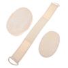 3Pcs Loofah Bath Pads Portable Back Scrubbers for Exfoliating and Cleansing Bath Supplies for Skin Massage and Dirt Removal Beige view 1