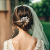 10 pcs Bride Hair Pins Rhinestone Bridal Hair Piece for Women Crystal Hair Accessories for Bride Bridesmaids Flower Girls(Gold) view 4