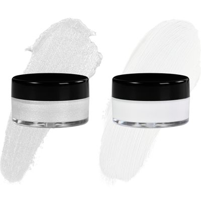 7V HOME BEAUTY White Eyeshadow Cream, Blendable Smooth 2pcs Matte and Shimmer White Creamy Eyeshadow