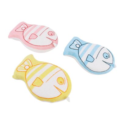3pcs Bath Sponge Cartoon Design Soft Smooth Bathing for Ergonomic Grip Convenient Storage Style for Bath