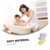 3pcs Bath Sponge Cartoon Design Soft Smooth Bathing for Ergonomic Grip Convenient Storage Style for Bath view 4