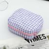 3PC Ruffle Pouch Bag, Plaid Quilted Makeup Bags Set for Travel, Gingham Pouch, Mini Quilted Cosmetic Pouch,Small PlaidQuilted Makeup Bags Set for Travel (Pink) view 3
