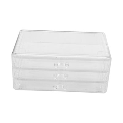 Acrylic Cosmetics Storage Case Three Layer Drawer Organizer for Makeup Jewelry Lightweight Portable Durable Transparent Design Effortless Slide for Home