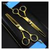 5.5-Inch Hairdressing Scissors Set, Flat Cut & Thinning Shears for Hair Cutting, Beauty Salon Home Use, Ergonomic Design view 4