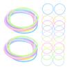 100Pcs Luminous Silicone Hair Tie Bracelets Glow the Dark Retro Disco Wristbands for Women Vibrant Colors for Parties and Everyday Use Durable and Stylish Accessory view 1