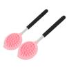2Pcs Silicone Back Scrubber Bath Brush with Long Handle Exfoliating Body Scrubber for Comfortable Shower and Bath Experience Soft Bristles for Gentle Cleaning and Massage view 1