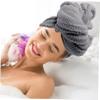 IWOWHERO Hair Drying Towel Hair Turban Shower Cap for Women Super Absorbent Fast Drying Method view 3