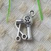 192 Pcs Tibetan Silver Electric Hair Drier Scissors 16x10MM S5123 view 4