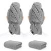 BEoffer 2 Pack Microfiber Hair Towel - 41 x 24 inches Super Soft, Absorbent, Fast Drying Without Frizz Hair Towel Wrap for Women Long, Thick, Curly Hair - Hair Turbans with Elastic Strap view 1