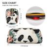 SDTYKHJ Pencil Case Lovely Panda Printed Big Pencil Bag Portable Coin Pouch Aesthetic Cosmetic Bag Leather Makeup Bag view 3