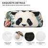SDTYKHJ Pencil Case Lovely Panda Printed Big Pencil Bag Portable Coin Pouch Aesthetic Cosmetic Bag Leather Makeup Bag view 4