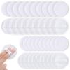 40 Pcs Cotton Powder Puffs Bulk Washable Soft Makeup Powder Pads, White Round Cosmetic Face Powders Makeup Puffs with Ribbon, for Loose Setting Blending Foundation Cream Pressed Body Powders view 1