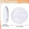 40 Pcs Cotton Powder Puffs Bulk Washable Soft Makeup Powder Pads, White Round Cosmetic Face Powders Makeup Puffs with Ribbon, for Loose Setting Blending Foundation Cream Pressed Body Powders view 2