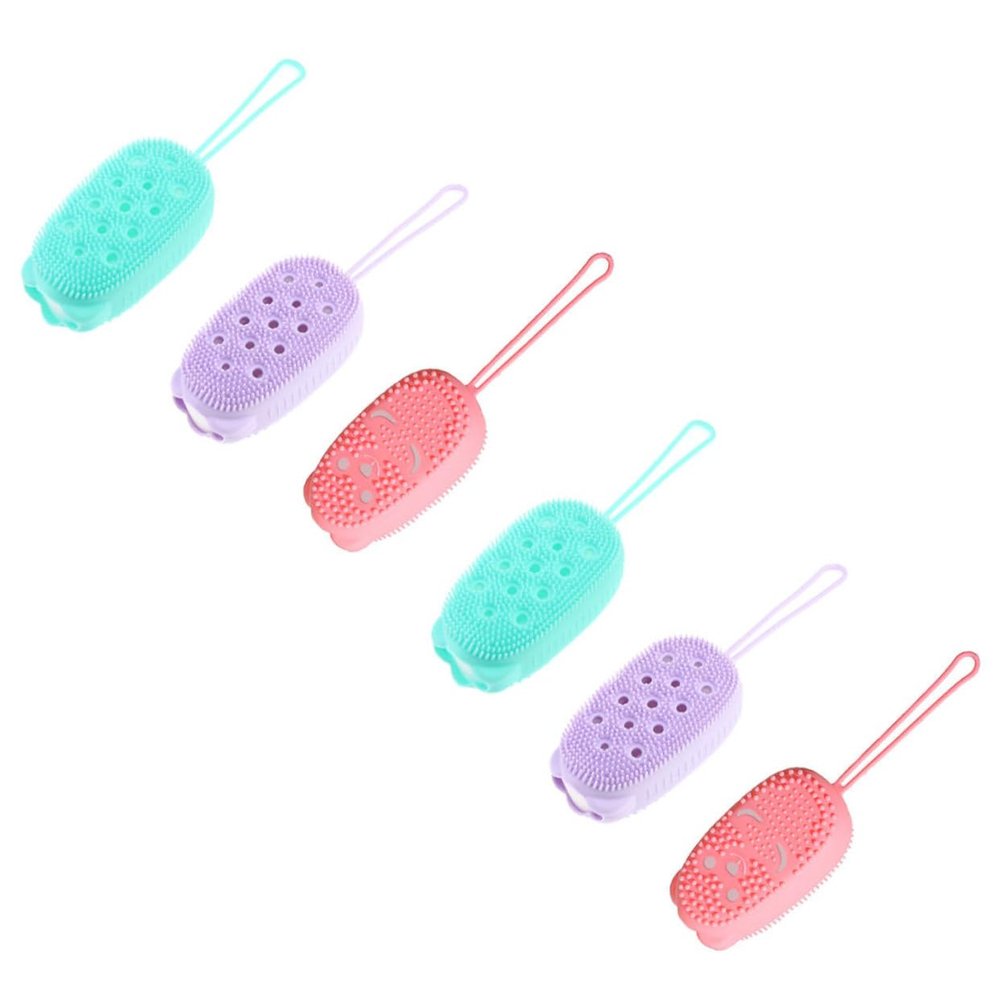 6Pcs Shower Brush Dual Sided Exfoliating Bathing Brush for Gentle Massaging for Daily Skin Care Oil Balance
