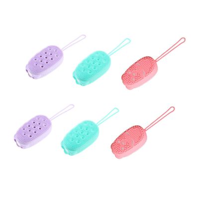 6Pcs Bath Massaging Brush Double Sided Body Washing Brush for Adults Exfoliating Shower Scrubber for Face Feet Cleaning