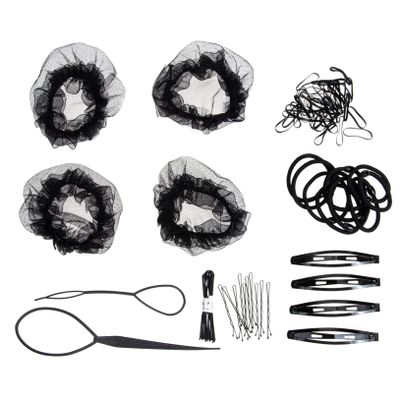 1Set Invisible Hair Nets Bun Maker Classic Colors for Dancers Ballet Styles and DIY Hairdos Elastic Lightweight Versatile Hair Accessories for Neat Hairstyles
