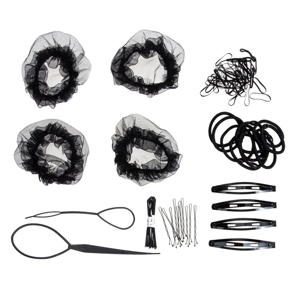 1Set Invisible Hair Nets Bun Maker Classic Colors for Dancers Ballet Styles and DIY Hairdos Elastic Lightweight Versatile Hair Accessories for Neat Hairstyles