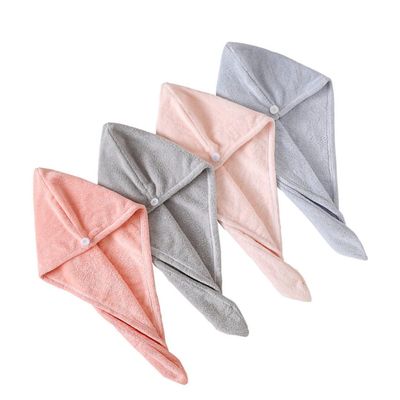 Beaupretty 4Pcs Coral Fleece Hair Dryer Cap Quick Drying Hair Turban Towels for Women Super Absorbent Breathable for All Hair Types for Moms Friends