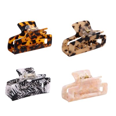 VINTORKY 4Pcs Large Hair Claw Clips Nonslip Hair Jaw Barrettes for Thick Thin Hair for Makeup Bathing and Daily Use Chic Colors for All Styles