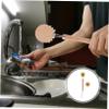 2Pcs Long Handle Body Cleaning Brush Exfoliating Shower Scrubber with Natural Palm Handle and Jute Pet Bristles Safe for Delicate Skin for Bathing and Back view 2