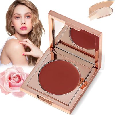Colored Clay Undereye Corrector,Clay Concealer, Under Eye Brightener Concealer Dark Circles,Color Corrector for Dark Circles with Brush (Red)