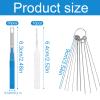 30pcs Shower Head Cleaner, 2 Styles Shower Head Cleaner Brushes & 10 Multi-Size Unclogging Needles Showerhead Cleaning Picks Brush Tool for Small Nozzle Hole Bathroom Gap Window Slot (Blue) view 2