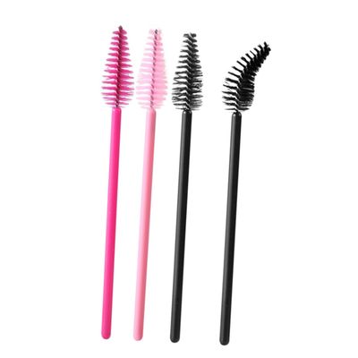 50Pcs Disposable Eyelash Mascara Wands Applicator Kits Rosy Spoolies Makeup Brush for Clump Application Great for Eyelash Separation and Makeup Essentials