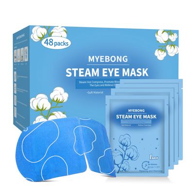 MYEBONG 48 Packs Steam Eye Mask for Eyes, Warm Compress Eye Mask, Self Heating Eye Masks Help for Eye Spa, Disposable Heated Eyes Mask for Sleeping Relief Stress Eye Fatigue(Unscented)