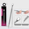 Cuticle Pusher Nails Polishs Remover Stainless Steel Cuticle Scraper Manicure Tools Cuticle Care For Womens Nails Pusher Duals Ended Cuticle Remover view 3