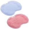 2PCS Silicone Shower Foot Brush Pad, Shower Foot & Back Scrubber Massage Pad, Wall Mounted Exfoliating Massage Cleaner for Shower (Pink+Blue) view 1