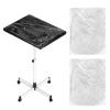 Wonderjune 200 Pcs Disposable tattoo tray covers Tattoo Arm Rest Stand Thickened Cover with Elastic Salon Machine Accessories (35x43 Inch, Fit for Trays:diameter of 25-31 Inch) view 1