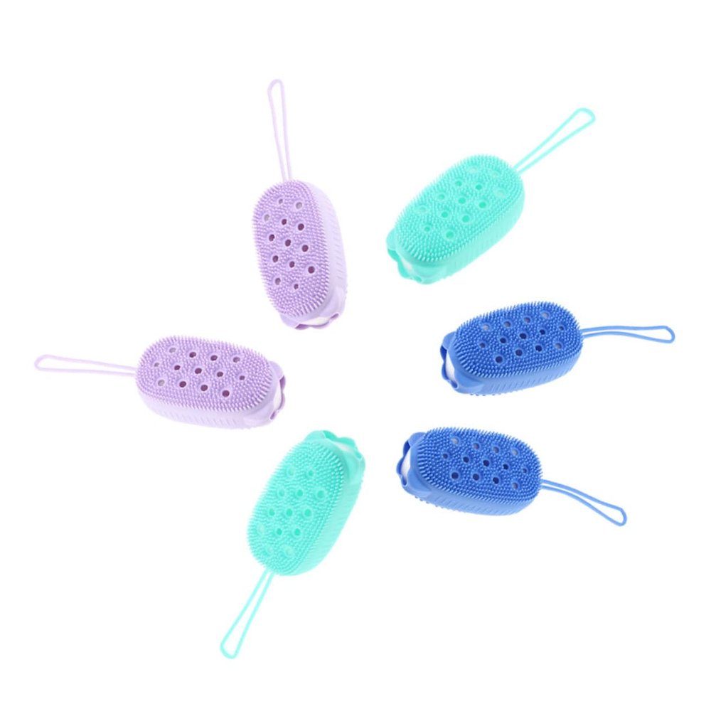 6Pcs Bathing Brush Dual Sided Adult Massage Shower Scrubber for Skin Cleaning and Relaxation Safe