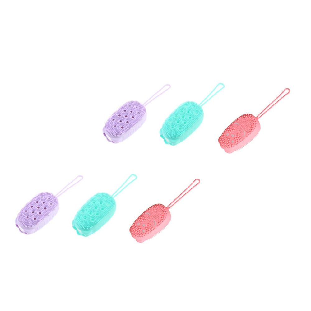 6Pcs Bathing Brush Gentle Exfoliating Massage Shower Brush for Body Cleaning Compact Design with Hanging Ring Safe for Daily Use Bathing Supply
