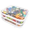 3PCS Clear Hard Shell Zipper Case,Toy Organizers and Storage Box,Clear Toiletry Cosmetic Case,Travel Makeup Bags, Diaper Bag Organizer,Pencil Case,Stackable Portable Transparent Zipper Pouches White-L view 1