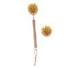 2Pcs Long Handle Body Cleaning Brush Natural Bristle and Wooden Design for Exfoliating and Back Massage for Wet and Dry Brushing Promotes and Skin Health view 1