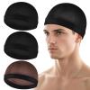 3Pcs Satin Sleeping Shower Caps Wave Cap Silky Elastic Band Caps Soft Breathable Hair Wrap Hair Bonnet for Sleep Unisex Beanie Cap Beanies Hats Shower for Men Women Athletes Hip-hop Lovers view 1