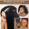 Goulus Kinky Straight V Part Wig Human Hair 14 Inch V Part Wig For Women with Drawstring 180% Density Upgrade Glueless U Part Wig No Leave Out No Sew In Kinky Straight Human Hair Wigs Natural Black view 2
