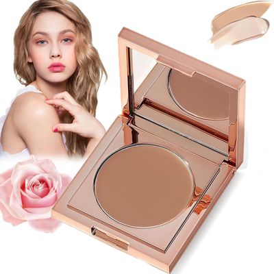 Colored Clay Undereye Corrector,Clay Concealer, Under Eye Brightener Concealer Dark Circles,Color Corrector for Dark Circles with Brush (Natural)
