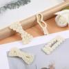 5Pcs Pearl Hair Accessories, Pearl Hair Clips, Snap Large Hairs Clips Pins Barrette Ties Hairs, French Pearls Pins, Elegant Pearls Bobby Pin, Sweet Bride Headwear For Girls Women Christmas Wedding view 3