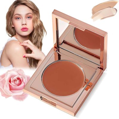 Colored Clay Undereye Corrector,Clay Concealer, Under Eye Brightener Concealer Dark Circles,Color Corrector for Dark Circles with Brush (Orange)