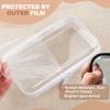 3PCS Clear Hard Shell Zipper Case,Toy Organizers and Storage Box,Clear Toiletry Cosmetic Case,Travel Makeup Bags, Diaper Bag Organizer,Pencil Case,Stackable Portable Transparent Zipper Pouches White-S view 4