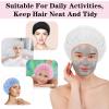 4pcs Mesh Sleeping Caps for Curly Hair, Mesh Sleep Bonnets For Sleeping Night, Hair Net For Rollers, Elastic Hairnet for Women (White, Pink, Light Blue, Black) view 4