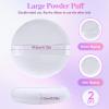 2pcs 4.13 Inch Powder Puffs Large Loose body powder puff, White Soft Velour makeup puff view 2