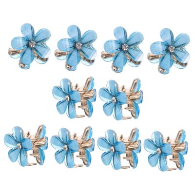 10Pcs Mini Flower Hair Clips for Thick Thin Hair Durable Claw Clips Charming Floral Accessories for Daily Hairstyles for Women