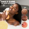 1 Pack Authentic African Net Sponge with Handles, Mesh Body Scrubber, Exfoliating Sponge for Gentle Cleansing & Back, Durable, Portable Bath Sponge (Orange) view 4