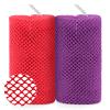 2 Pack Authentic African Net Sponge with Handles, Mesh Body Scrubber, Exfoliating Sponge for Gentle Cleansing & Back, Durable, Portable Bath Sponge (Purple and Red) view 1
